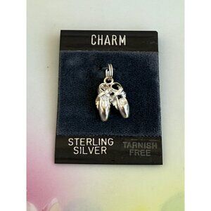 Vintage 90's NOS Sterling 925 Silver Charm Ballerina Dance Shoes